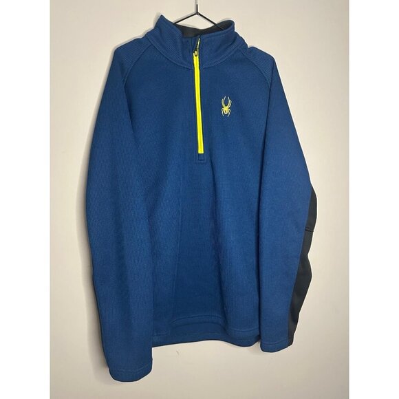 Spyder Men's Size 2XL Pullover Quarter Zip Jacket Ski Outbound Fleece Polyester - Picture 1 of 5